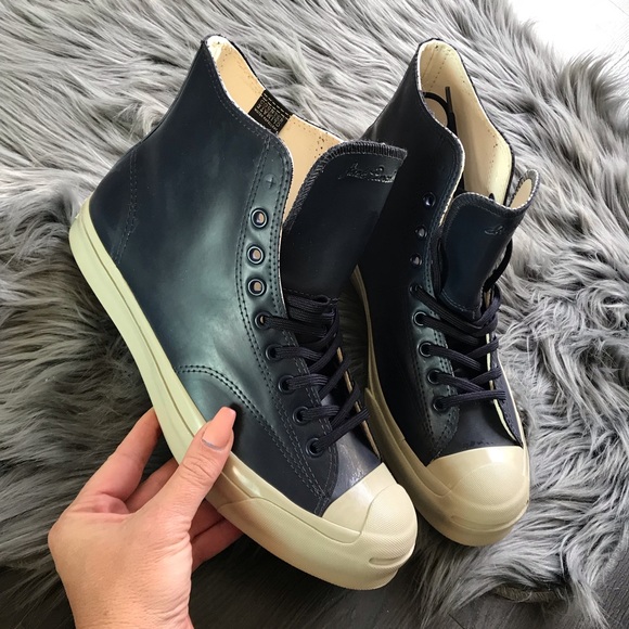 NEW ⛈ CONVERSE MENS JACK PURCELL RAIN GEAR • NAVY - Picture 4 of 8